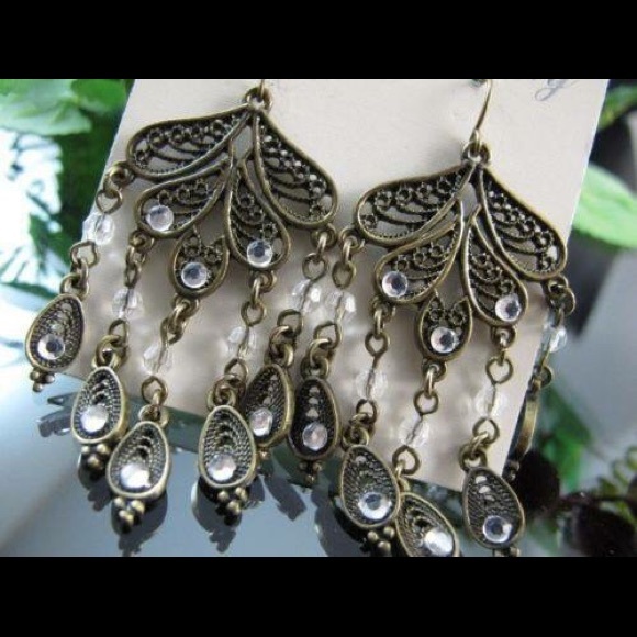 Vintage Inspired Bronze Earrings