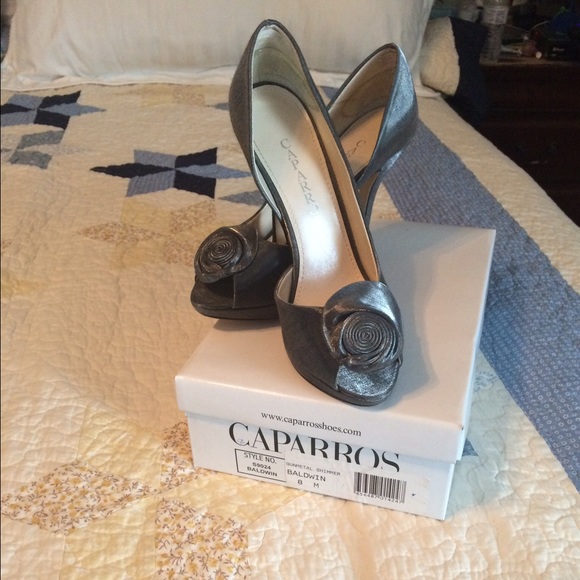 Worn once gunmetal Caparros heels