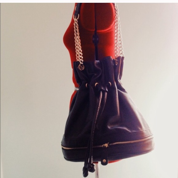 Steve Madden black "bucket" bag