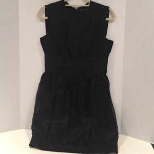 Balenciaga black silk mini dress size 40