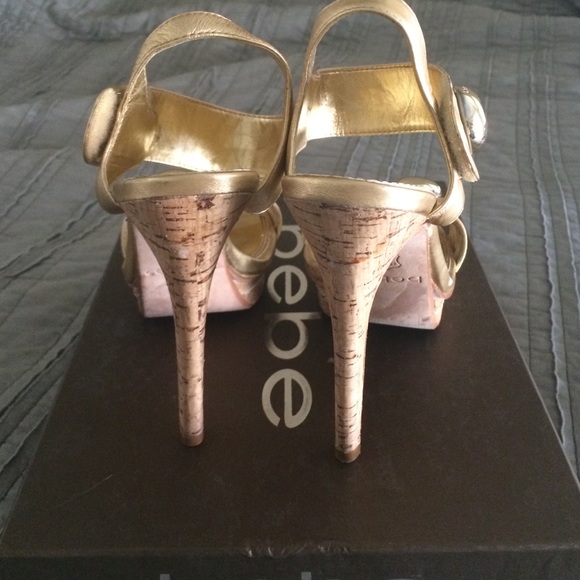 Gold Bebe Stilettos - Picture 3 of 4