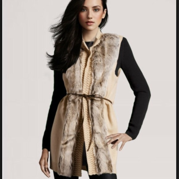 Fur lined long vest - Picture 3 of 3