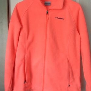 coral Columbia zip up