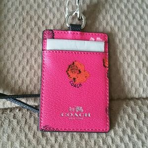 COACH Floral Print Lanyard
