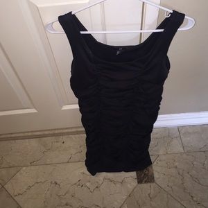 Little black dress with rouching