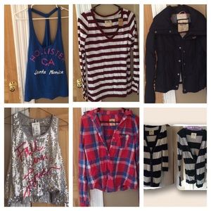 4 shirts 2 sweaters 1 jacket