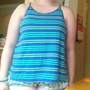 American Eagle Blue and Green Tank Top