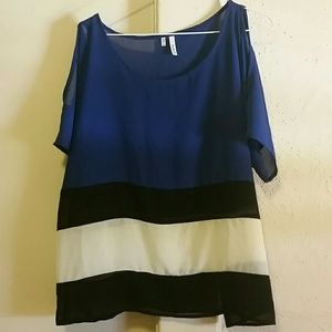 Cute open shoulder shift top