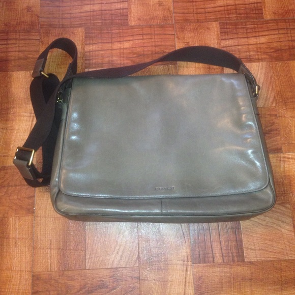Coach leather messenger bag
