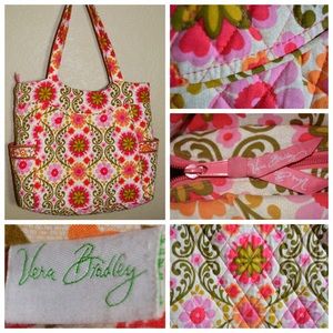 Vera Bradley Pleated Tote in Folkloric Pattern
