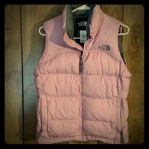 The North Face pink vest jacket