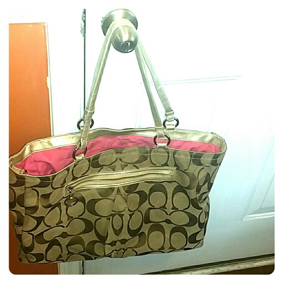 Authentic large Coach tote