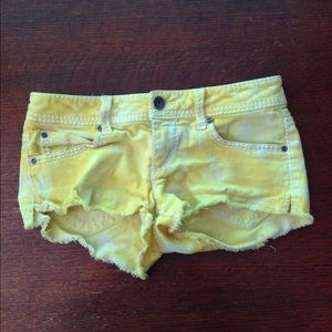 Tye dye yellow shorts