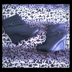Black Wedge Booties by GUESS