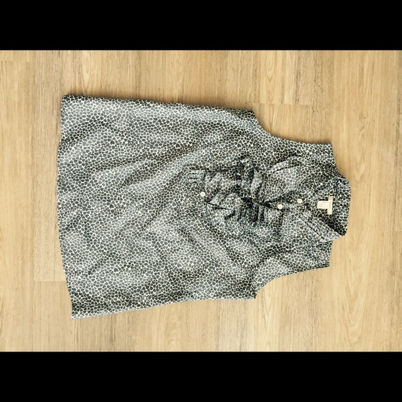 Jcrew silk ruffle blouse