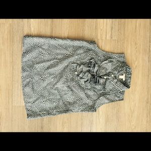 Jcrew silk ruffle blouse