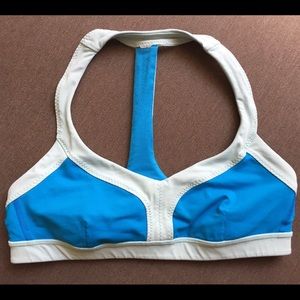 Lululemon Athletica Bra, two toned blue T-back