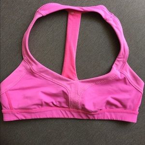 Lululemon Athletica T-back hot pink Luon bra