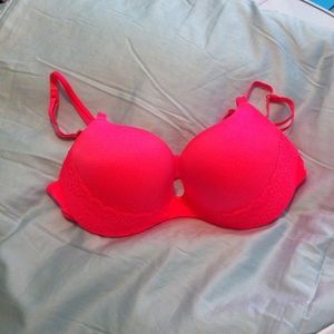 Aerie hot candy pink sparkle lace 34C bra