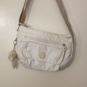 Kipling white shoulder purse