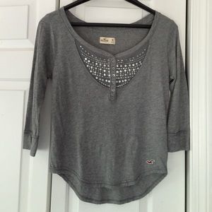 Hollister grey blouse