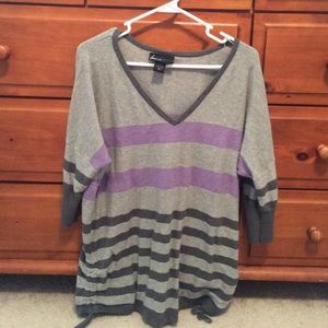 Lane Bryant v- neck sweater with 3/4 sleeves