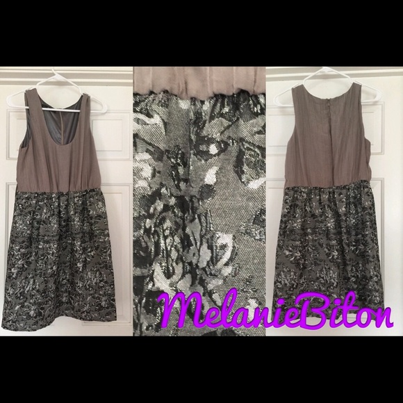 Grey dress with floral bottom size: large