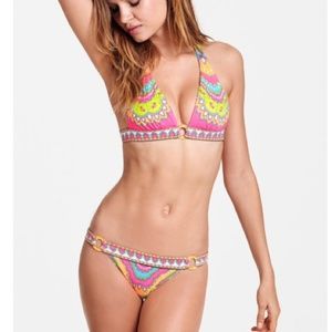 Paisley Push Up Halter Swim Top