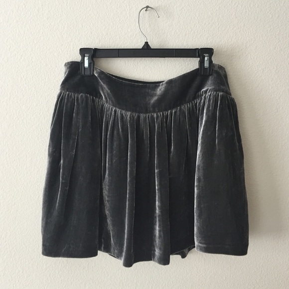 bird By Juicy Couture Dark grey Velvet skirt - Picture 1 of 3
