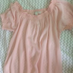 NWOT Forever 21 light pink sheer blouse
