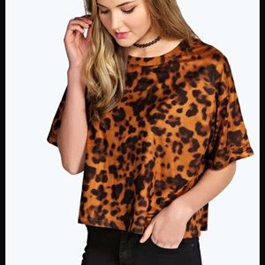 SOLD - Suede Leopard t-shirt