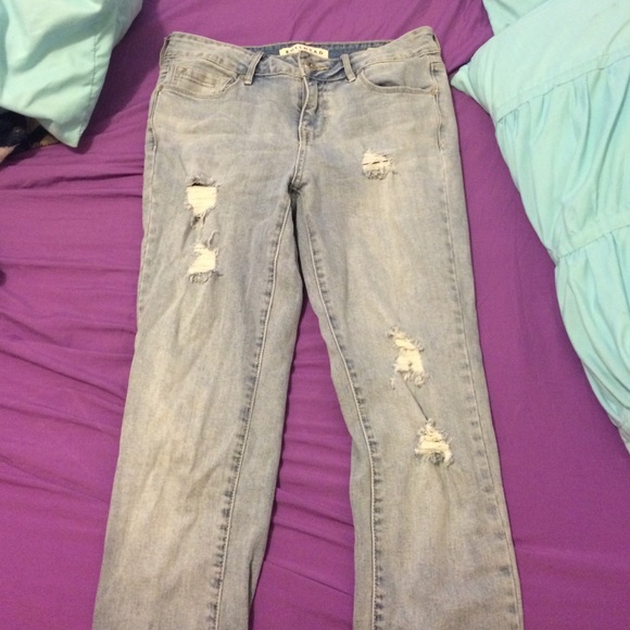 High waisted skinny jeans