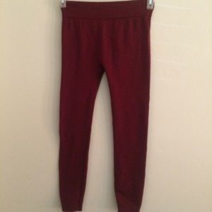 Maroon legging thick and warm