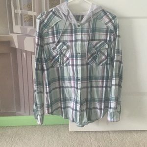 Hooded flannel