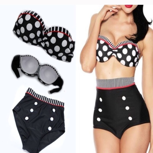 High waisted vintage bikini set - Picture 2 of 2