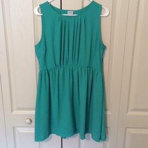 Teal Flowy Party Dress