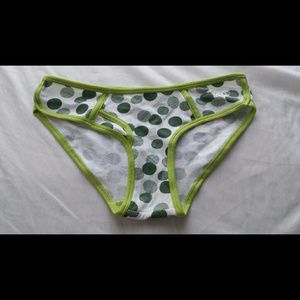 Aerie green polka dot brief panty