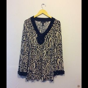 Animal Print Long Tops