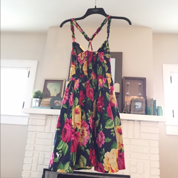 Abercrombie & Fitch Navy Floral dress - Picture 3 of 4