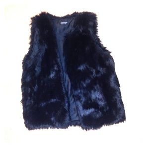 Black fur vest