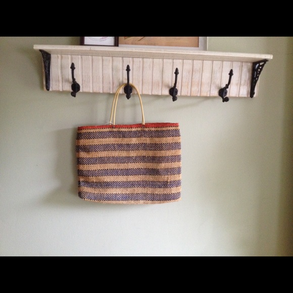 Vintage Woven Straw Beach Bag