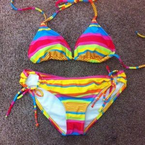 Multi colored roxy bikini