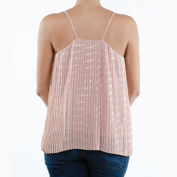 AMAZING DUSTY ROSE PLEATED TOP - Picture 3 of 3