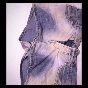 White wash jean shorts