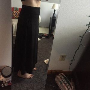 Simple black maxi skirt