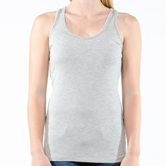 DARLING HEATHER GREY MODAL RACERBACK TANK