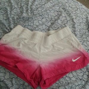 Pink ombre Nike shorts