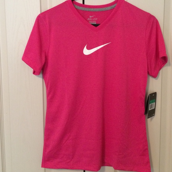 Pink Nike Logo T Shirt