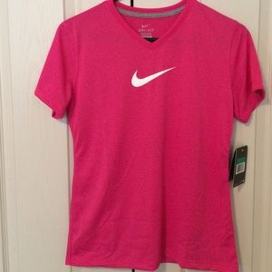 Pink Nike Logo T Shirt
