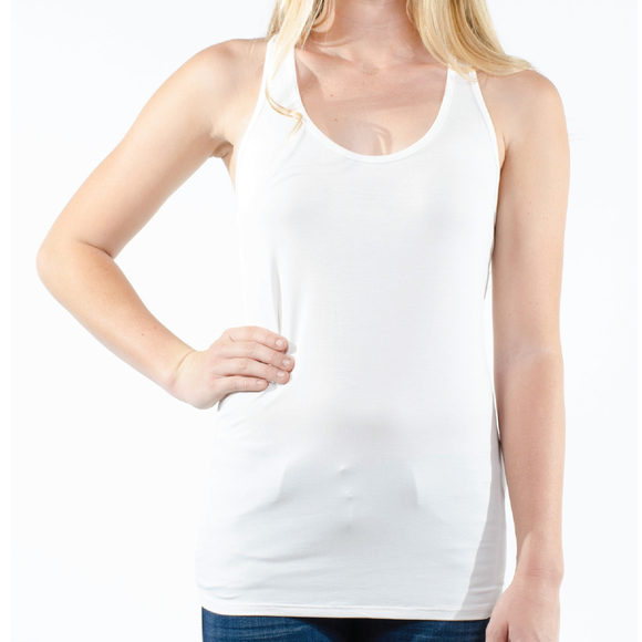 MY FAVORITE IVORY MODAL RACERBACK TANK